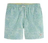 Scotch & Soda Men's Mini Printed Mid-Length Swim Shorts Board Shorts, Luna Ditsy Green AOP, M