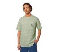 Scotch & Soda Men's Relaxed-fit Double face Jersey Pocket T-Shirt, Pistachio Stripe, L