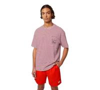 Scotch & Soda Men's Relaxed-fit Double face Jersey Pocket T-Shirt, Roadside Red Stripe, L