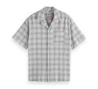 Scotch & Soda Men's Relaxed Fit SS Shirt, Swan Crinkle Check, L