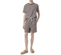 Scotch & Soda Men's Relaxed-Fit T-Shirt, Cold Brew/Sky Blue Stripe, XL