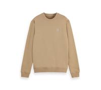 Scotch & Soda Men's Seasonal core-Badge Logo Crew Sweatshirt, Sand, M