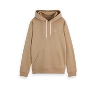 Scotch & Soda Men's Seasonal core-Badge Logo Hoodie Hooded Sweatshirt, Sand, M