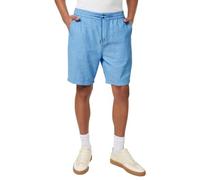 Scotch & Soda Men's Seasonal core-Fave Cotton/Linen Twill Bermuda Shorts, Aqua Blue, 33W