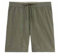 Scotch & Soda Men's Seasonal core-Fave Cotton/Linen Twill Bermuda Shorts, Army, 33W