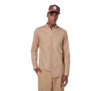 Scotch & Soda Men's Seasonal core-Regular fit Solid Oxford Shirt, Soft Camel, L