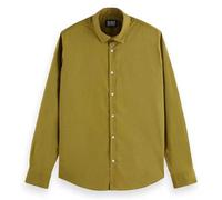 Scotch & Soda Men's Seasonal Essentials Poplin Solid Shirt, Moss Green 0445, S