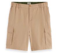 Scotch & Soda Men's Soft Camel 230 M Cotton-Linen Relaxed Fit Cargo Shorts