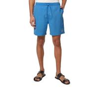 Scotch & Soda Men's Solid Mid-Length Swim Shorts Board Shorts, Aqua Blue, L