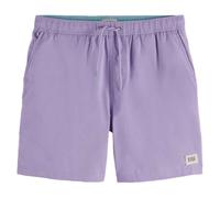 Scotch & Soda Men's Solid Mid-Length Swim Shorts Board Shorts, Bright Lavender, XXL