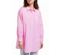 Scotch & Soda Oversized Poplin Shirt In Fluo Pink /white Stripe Combo S size 36 | Button-Down Shirts Outlet | Women | Pink 36