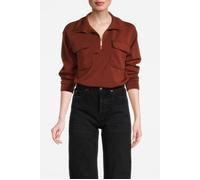 Scotch & Soda Patch Pkt Zip Front Mock Neck Arabian Spice size S | Sweaters Outlet | Women S