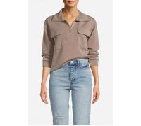 Scotch & Soda Patch Pkt Zip Front Mock Neck Fungi size S | Sweaters Outlet | Women S
