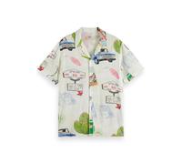 Scotch & Soda Printed Camp Collar Shirt On The Road Aop size S | Casual Shirts Outlet | Men S