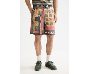 Scotch & Soda Printed Patchwork Cotton-poplin Loose Fit Bermuda Mountains size M | Outlet | Men M