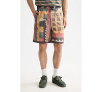 Scotch & Soda Printed Patchwork Cotton-poplin Loose Fit Bermuda Mountains size XL | Outlet | Men XL