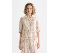 Scotch & Soda Printed Short Sleeved Shirt Cosmic Sky Eggnog size 40 | Blouses Outlet | Women 40