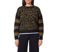 Scotch & Soda Pullover Sweater Military Olive/black Night/cheetah Stripe size S | Knitted Sweaters Outlet | Women | Green S