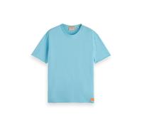 Scotch & Soda Raw Edge T-shirt Washed Neon Blue size M | Basic T-Shirts Outlet | Men | Blue M