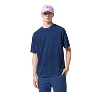 Scotch & Soda Men's Front Back Artwork T-Shirt, Atlantic Blue, M