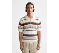 Scotch & Soda Regular-fit Knitted Striped Polo Plaza Taupe Stripe size XXL | Poloshirts Outlet | Men | Black XXL