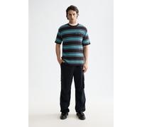 Scotch & Soda Relaxed Fit Chunky Waffle Stripe T-shirt Dark Brown Multi St size L | Print T-Shirts Outlet | Men | Brown L
