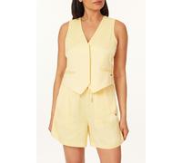 Scotch & Soda Satin Hidden Placket Vest Golden Haze size XS | Vests Outlet | Women | Yellow XS
