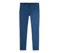 Scotch & Soda Seasonal Core Mott Washed Cotton Blend Twill Chino, Atlantic Blue 401, 29 W/34 L