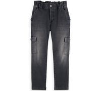 Scotch & Soda Seasonal Tapered Denim Cargo Jogger - Black Night size W29L32 | Cargo pants Outlet | Women | Blue W29L32