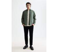 Scotch & Soda Shadow-stripe Relaxed-fit Shirt Thyme Shadow Stripe size L | Casual Shirts Outlet | Men L