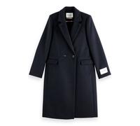 Scotch & Soda Single Breasted Herringbone Wool Blend Tailored Coat Black A size S | Single Breasted Coats Outlet | Women | Black S
