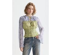 Scotch & Soda Smocked Waist Top Dancer Lavender size 36 | Longsleeves Outlet | Women 36