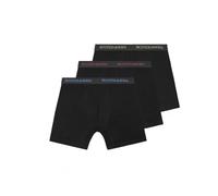 Scotch & Soda Solid Cotton Stretch 3 Pack Boxer Brief Black