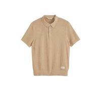 Scotch & Soda Ss Neps Texture Stitch Polo Sweater Taupe size S | Sweaters Outlet | Men | Black S