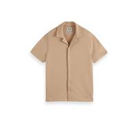 Scotch & Soda Ss Popcorn Jersey Camp Shirt Lt Pastel Brown size S | Casual Shirts Outlet | Men | Brown S