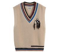 Scotch & Soda Stripe Trim Knitted Spencer Light Calico size S | Knitted Sweaters Outlet | Women S