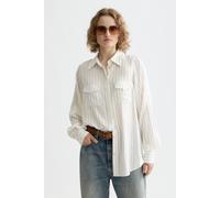 Scotch & Soda Striped Shirt With Pockets Golden Green Stripe size 38 | Button-Down Shirts Outlet | Women | White 38