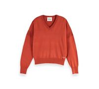 Scotch & Soda Women's Relaxed-Fit V-Neck Pullover Sweater, Ketchup, L