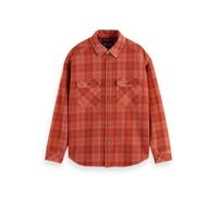 Scotch & Soda Washed Denim Checked Overshirt