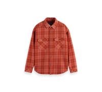 Scotch & Soda Washed Denim Checked Overshirt Red Check size L | Casual Shirts Outlet | Men | Blue L