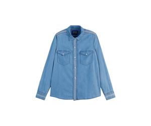 Scotch & Soda Washed Out Lightweight Denim Shirt Washed Indigo size 34 | Button-Down Shirts Outlet | Women | Blue 34