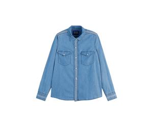 Scotch & Soda Washed Out Lightweight Denim Shirt Washed Indigo size 38 | Button-Down Shirts Outlet | Women | Blue 38