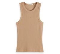 Scotch & Soda Women's Bib Racer Tank Top, Soft Camel, L