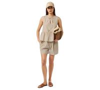 Scotch & Soda Womens Bow Detail Top, Desert Sand Stripe with Lurex, 8 UK