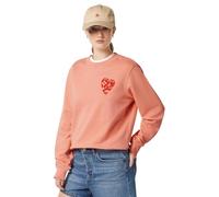 Scotch & Soda Women's Chest Artwork Fitted Sweatshirt, Peach Pink, L