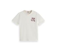 Scotch & Soda Women's Chest Artwork Regular T-Shirt, Soft Ice, Large