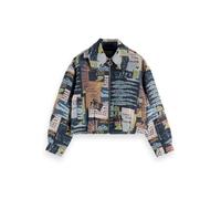 Scotch & Soda Womens Collage Jacquard Jacket, Art Dept Collage Multicolor U077, L UK