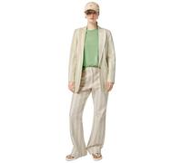 Scotch & Soda Women's Cotton Blend Single Breasted Blazer Casual, Lurex Linen Stripe, M