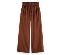 Scotch & Soda Women's Cotton Voile high-Rise Wide-Leg Pull on Pants Casual, Cold Brew, L / 32L