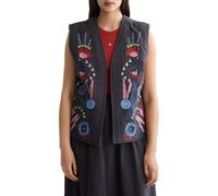 Scotch & Soda Women's Embroidered Gilet Vest, Charcoal Art, XS